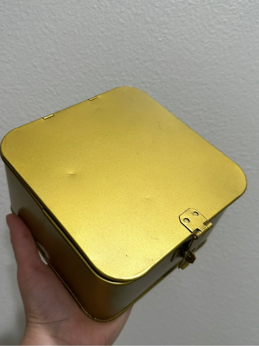Gold Metal Storage Tins - Set of 2